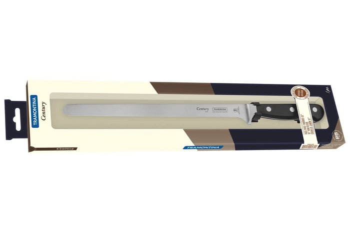 Couteau à jambon Tramontina Century lame forgée 25cm manche polycarbonate noir