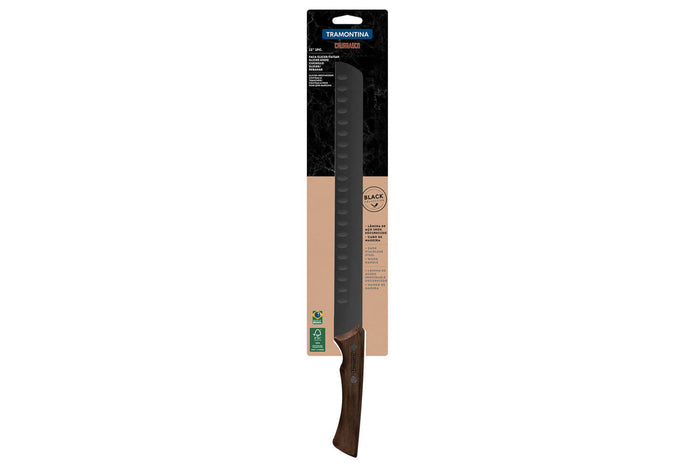 Couteau à jambon Tramontina Churrasco lame noire alvéolée