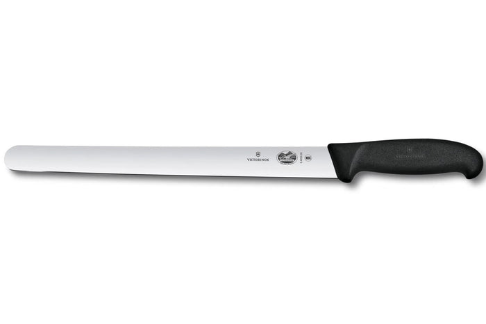 Couteau à jambon Victorinox lame lisse 30cm manche fibrox noir