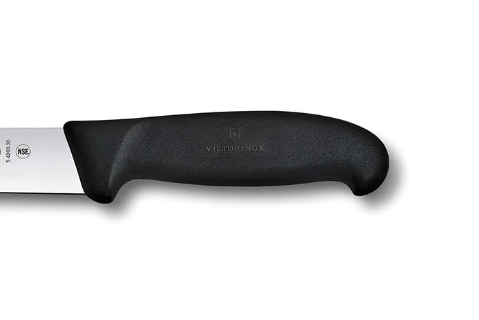 Couteau à jambon Victorinox lame lisse 30cm manche fibrox noir