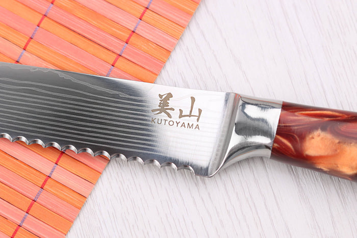 Couteau à pain 20cm Kutoyama Red Flame