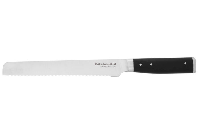 Couteau à pain Kitchen Aid Gourmet lame acier japonais 20cm + étui de protection