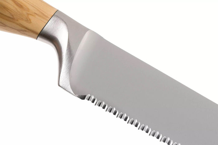 Couteau à pain Wüsthof Amici forgé 23cm en bois d'olivier