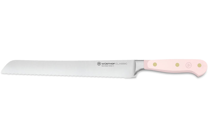 Couteau à pain Wusthof Classic Colour Pink Himalayan Salt forgé lame micro-dentelée 23cm