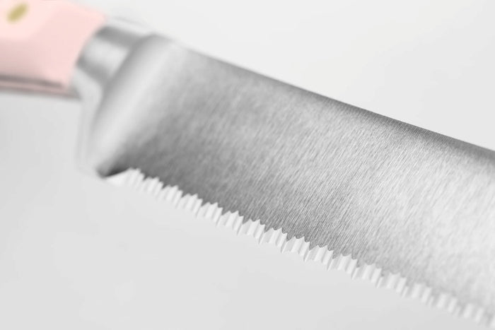 Couteau à pain Wusthof Classic Colour Pink Himalayan Salt forgé lame micro-dentelée 23cm