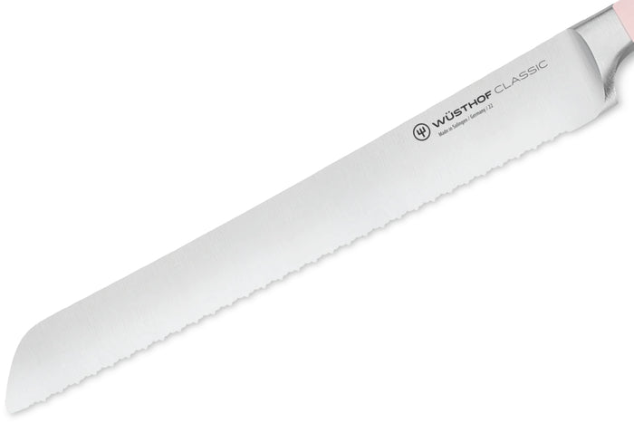 Couteau à pain Wusthof Classic Colour Pink Himalayan Salt forgé lame micro-dentelée 23cm