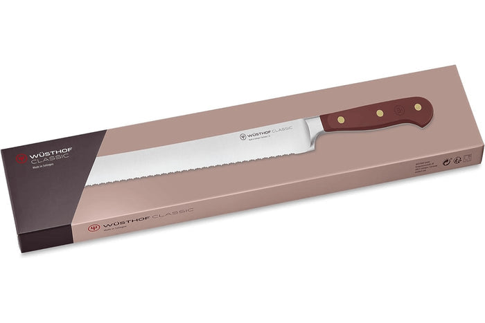 Couteau à pain Wusthof Classic Colour Tasty Sumac forgé lame micro-dentelée 23cm