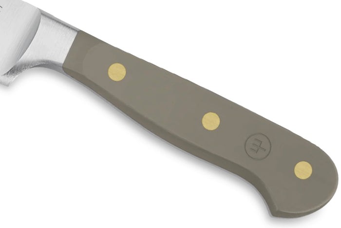 Couteau à pain Wusthof Classic Colour Velvet Oyster forgé lame micro-dentelée 23cm