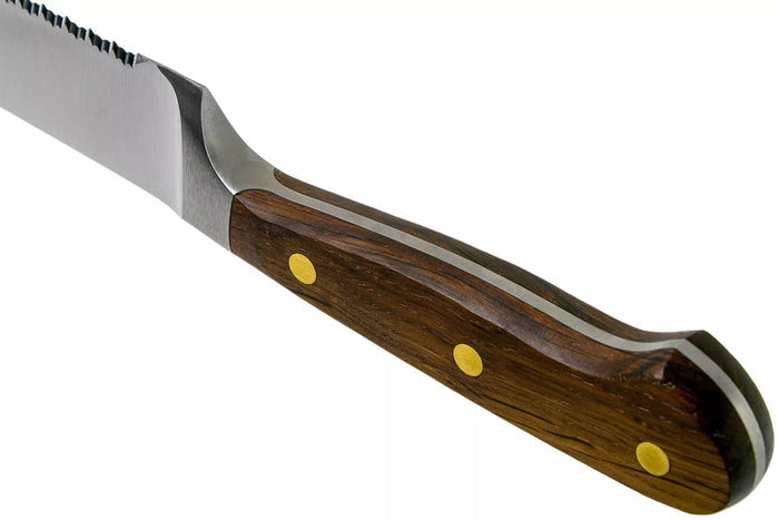 Couteau à pain Wüsthof Crafter forgé 23cm en chêne fumé