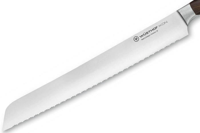 Couteau à pain Wüsthof Ikon forgé 23cm en bois de grenadille