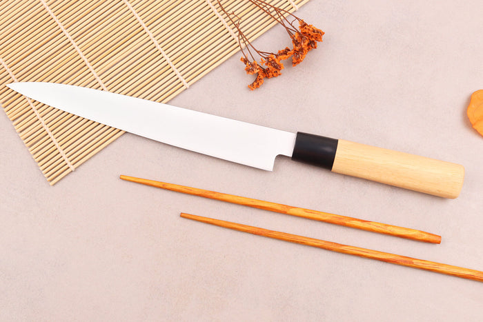 Couteau à sashimi 21cm japonais Satake Cutlery Tsuchime en magnolia