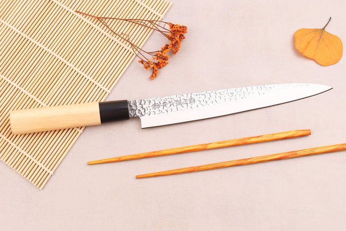 Couteau à sashimi 21cm japonais Satake Cutlery Tsuchime en magnolia