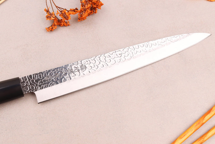 Couteau à sashimi 21cm japonais Satake Cutlery Tsuchime en magnolia