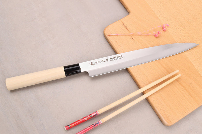 Couteau à sashimi 24cm japonais Satake Cutlery manche en magnolia
