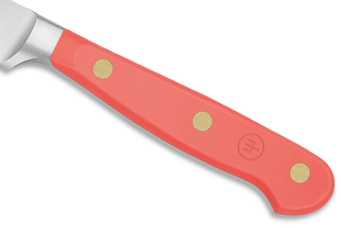 Couteau à saucisson Wusthof Classic Colour Coral Peach forgé lame crantée 14cm