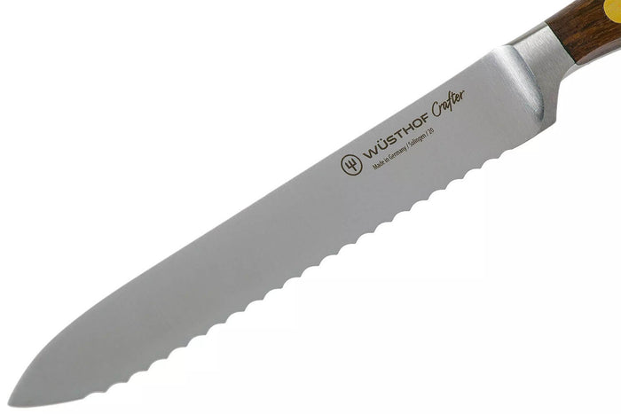 Couteau à saucisson Wüsthof Crafter forgé 14cm en chêne fumé