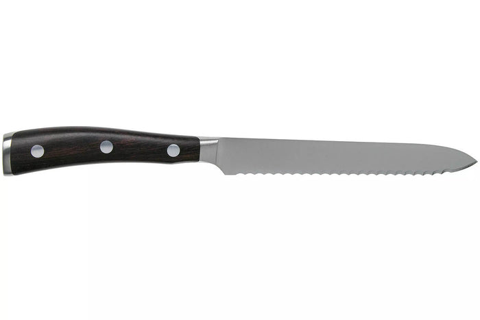 Couteau à saucisson Wüsthof Ikon forgé 14cm en bois de grenadille