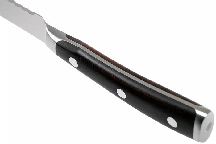 Couteau à saucisson Wüsthof Ikon forgé 14cm en bois de grenadille