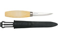 Couteau à sculpter Mora 106 lame carbone 8,2cm manche en bouleau + étui
