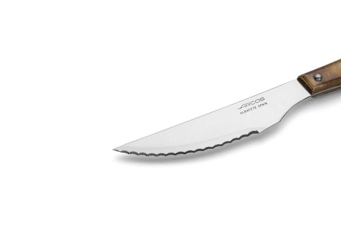 Couteau à steak Arcos manche bois compressé lame large crantée 11cm