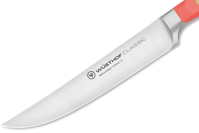 Couteau à steak Wusthof Classic Colour Coral Peach forgé lame 12cm