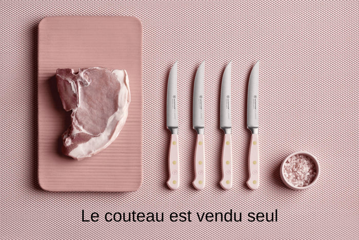 Couteau à steak Wusthof Classic Colour Pink Himalayan Salt forgé lame 12cm