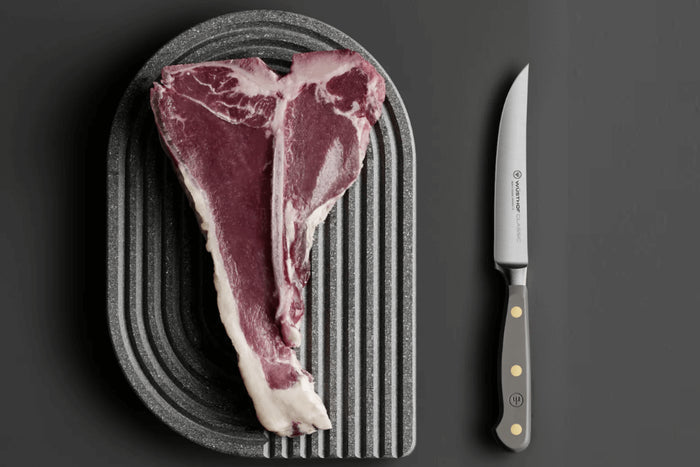 Couteau à steak Wusthof Classic Colour Velvet Oyster forgé lame 12cm