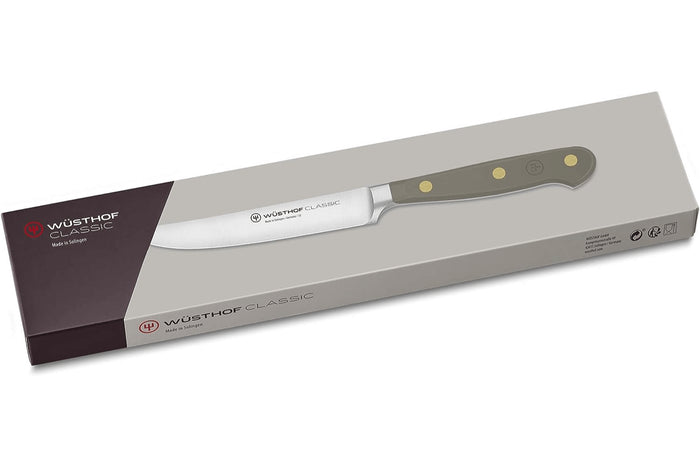 Couteau à steak Wusthof Classic Colour Velvet Oyster forgé lame 12cm