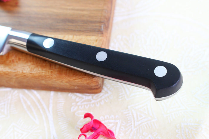 Couteau à tomates Sabatier Éléphant Idéal Forgé microdenté 13cm manche nylon noir