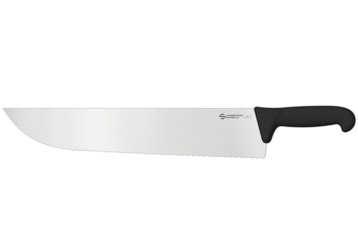 Couteau à trancher professionnel Ambrogio Sanelli Supra denté noir 36cm