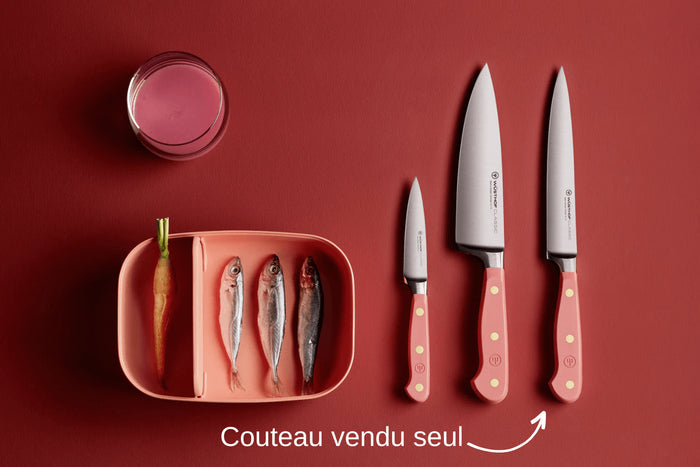 Couteau à trancher Wusthof Classic Colour Coral Peach forgé lame 16cm