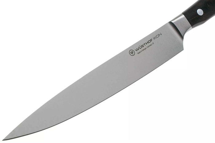 Couteau à trancher/universel Wüsthof Ikon forgé 16cm en bois de grenadille
