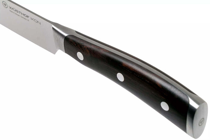 Couteau à trancher/universel Wüsthof Ikon forgé 16cm en bois de grenadille