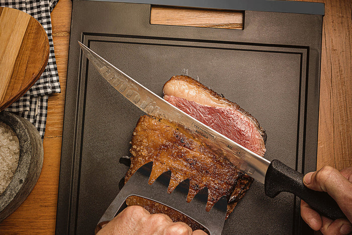 Couteau à viande Tramontina Churrasco lame noire alvéolée