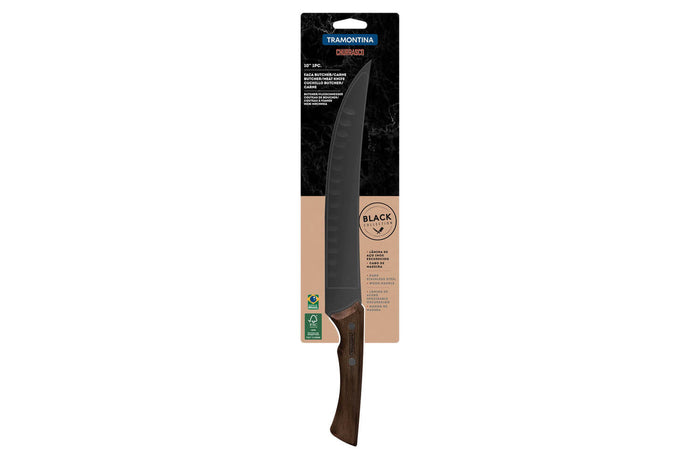 Couteau à viande Tramontina Churrasco lame noire alvéolée