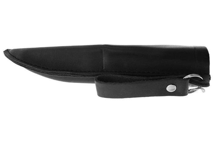 Couteau Arctic Legend Hobby Knife AL903 artisanal lame 9,5cm manche en bouleau + étui en cuir