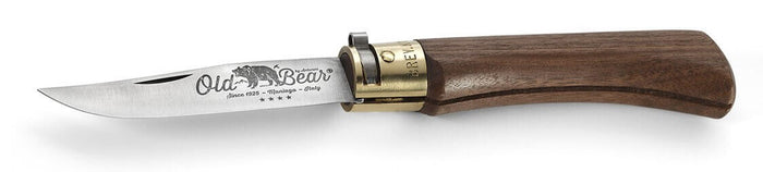 Couteau artisanal Old Bear L lame inox 9cm manche noyer avec virole