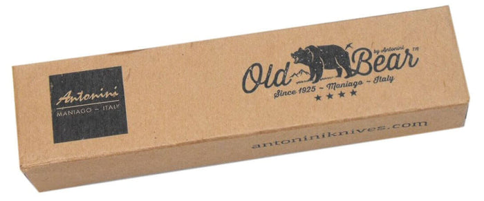 Couteau artisanal Old Bear L lame inox 9cm manche noyer avec virole