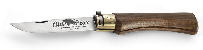 Couteau artisanal Old Bear XL lame inox 10cm manche noyer avec virole