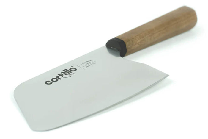 Couteau artisanal spécial 18cm Ambrogio Sanelli Cortello manche en noyer massif