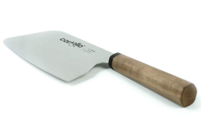 Couteau artisanal spécial 18cm Ambrogio Sanelli Cortello manche en noyer massif