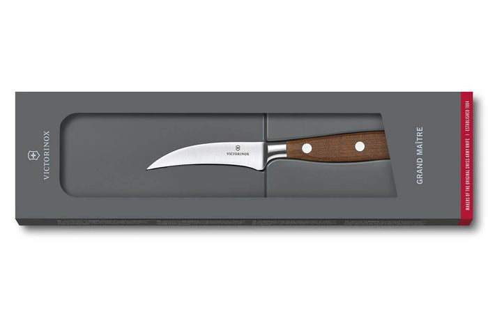 Couteau bec d'oiseau Victorinox Grand Maître Wood forgé 8cm manche érable