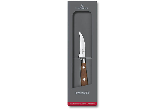 Couteau bec d'oiseau Victorinox Grand Maître Wood forgé 8cm manche érable