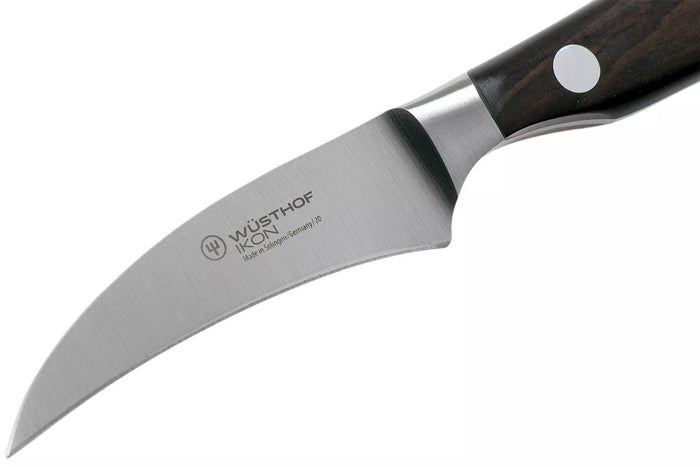 Couteau bec d'oiseau Wüsthof Ikon forgé 7cm en bois de grenadille
