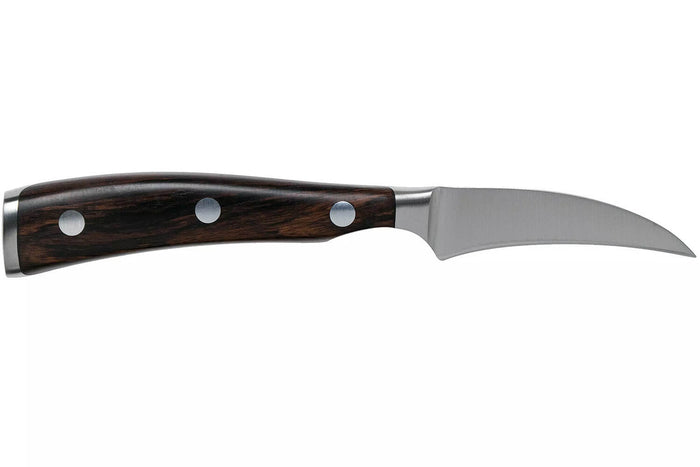 Couteau bec d'oiseau Wüsthof Ikon forgé 7cm en bois de grenadille