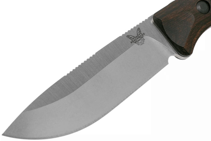 Couteau Benchmade Saddle Mountain Skinner 15002 lame 10,7cm manche bois stabilisé + étui en cuir
