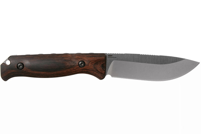 Couteau Benchmade Saddle Mountain Skinner 15002 lame 10,7cm manche bois stabilisé + étui en cuir