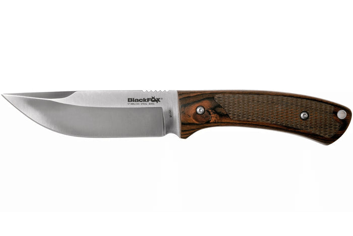 Couteau Black Fox BF.741 lame 11,4cm manche en bois de pakka avec étui