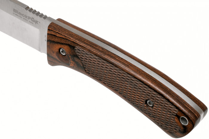 Couteau Black Fox BF.741 lame 11,4cm manche en bois de pakka avec étui