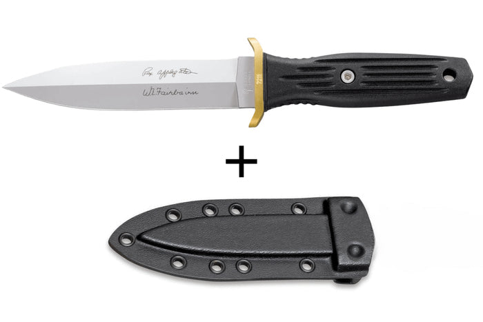 Couteau Böker Applegate Fairbairn Boot 120546 lame 12,3cm manche synthétique noir + étui en kydex